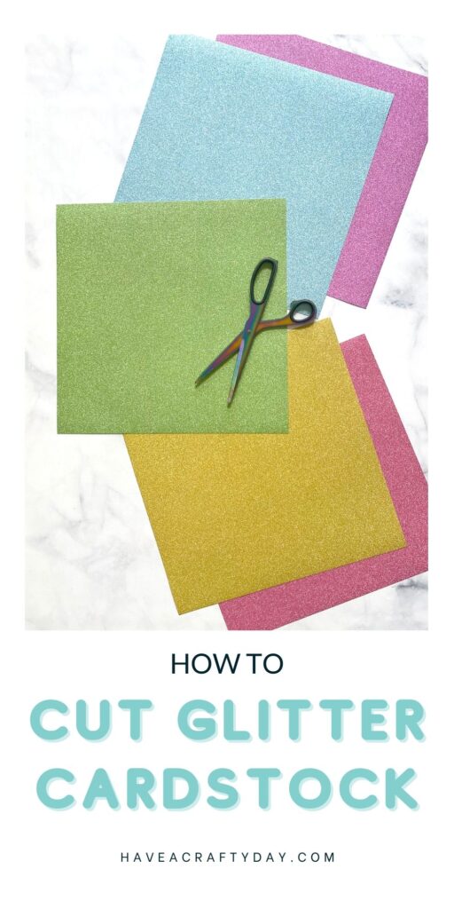 glitter cardstock sheets and scissors