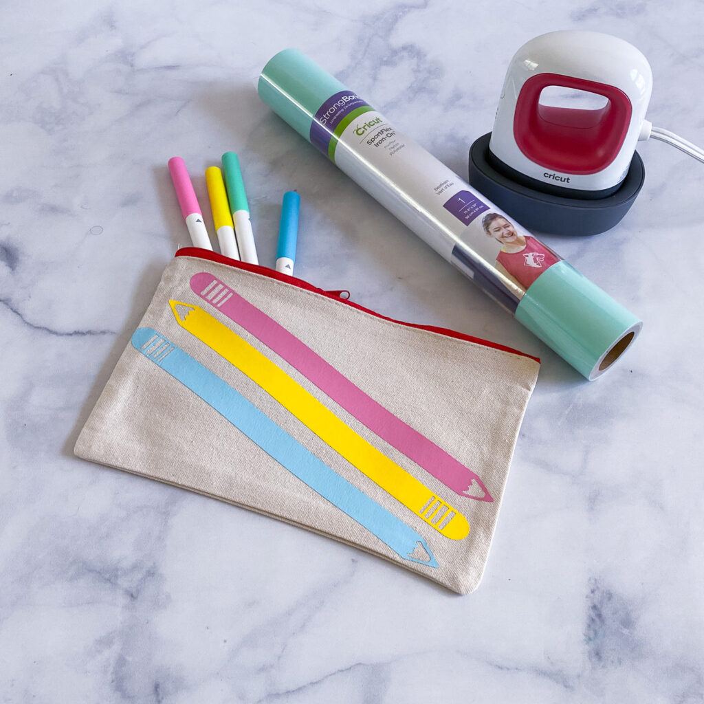 pencil pouch and vinyl