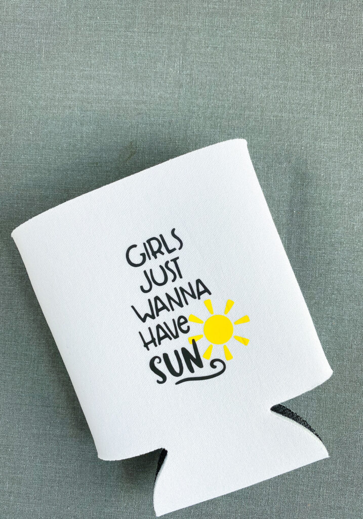 koozie with summer phrase