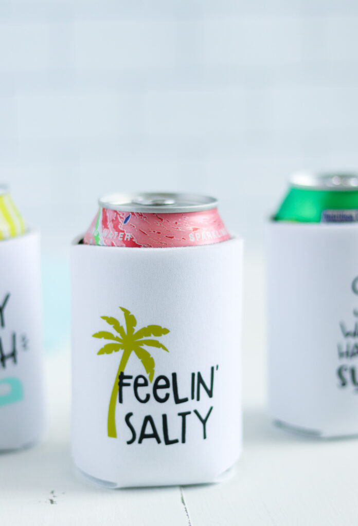 DIY SLIM CAN KOOZIES WITH A CRICUT Handmade Gifts Mad in Crafts