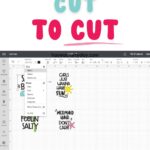 screenshot of Cricut design space