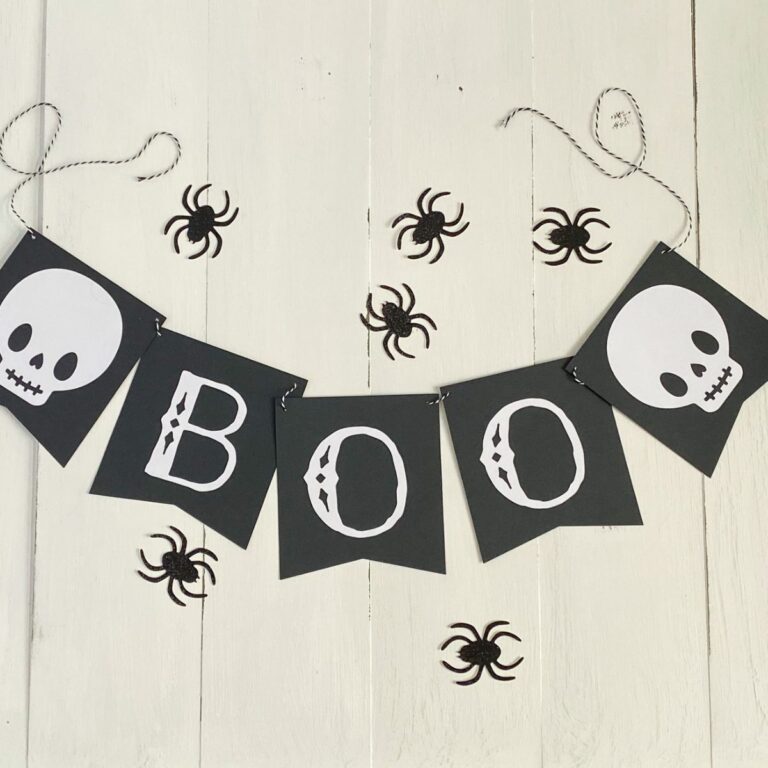 boo banner on white background