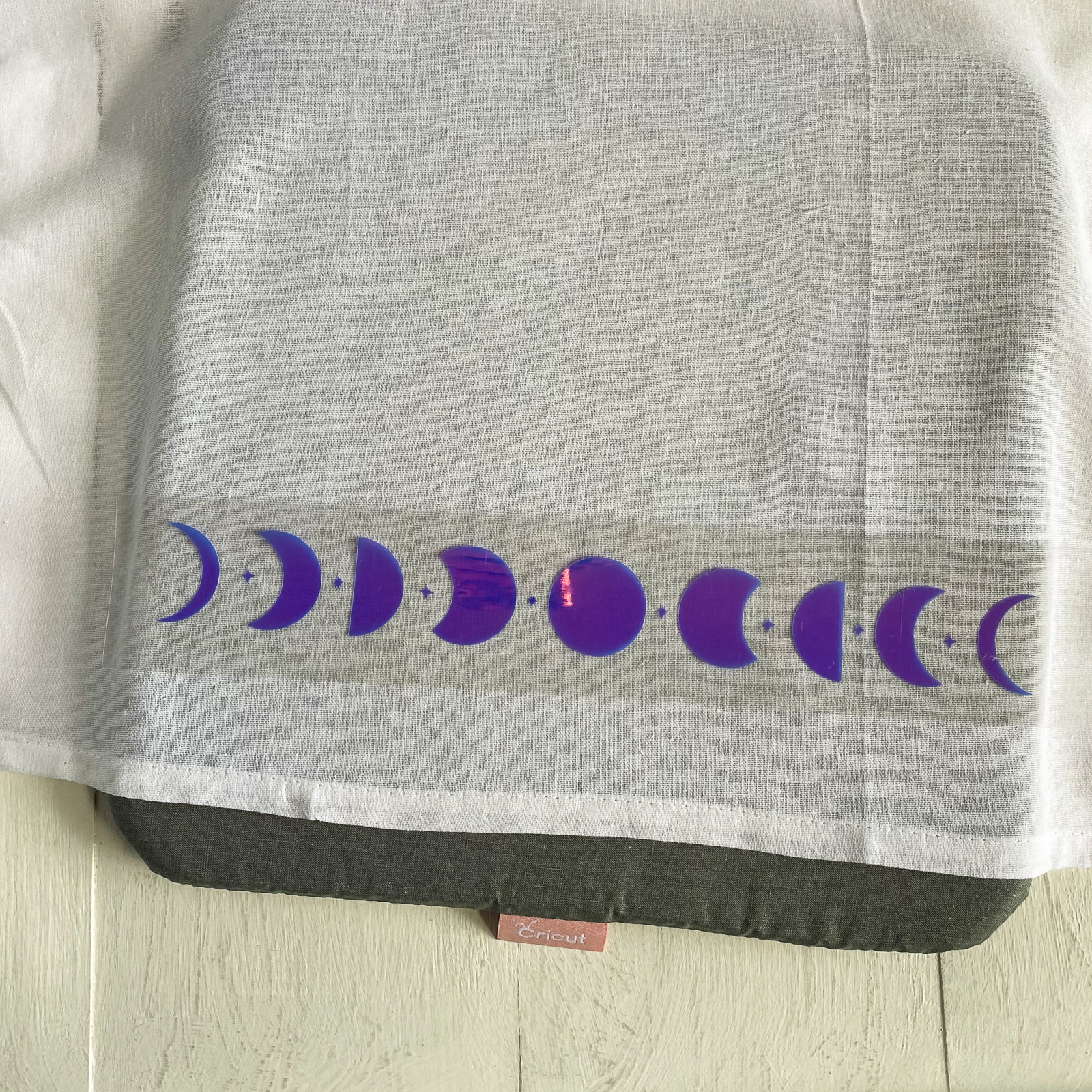 iron-on design on tea towel