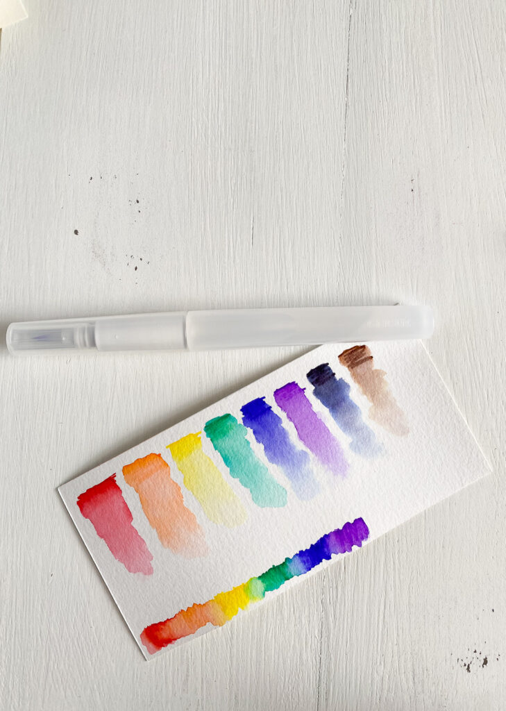 cricut watercolor marker swatches