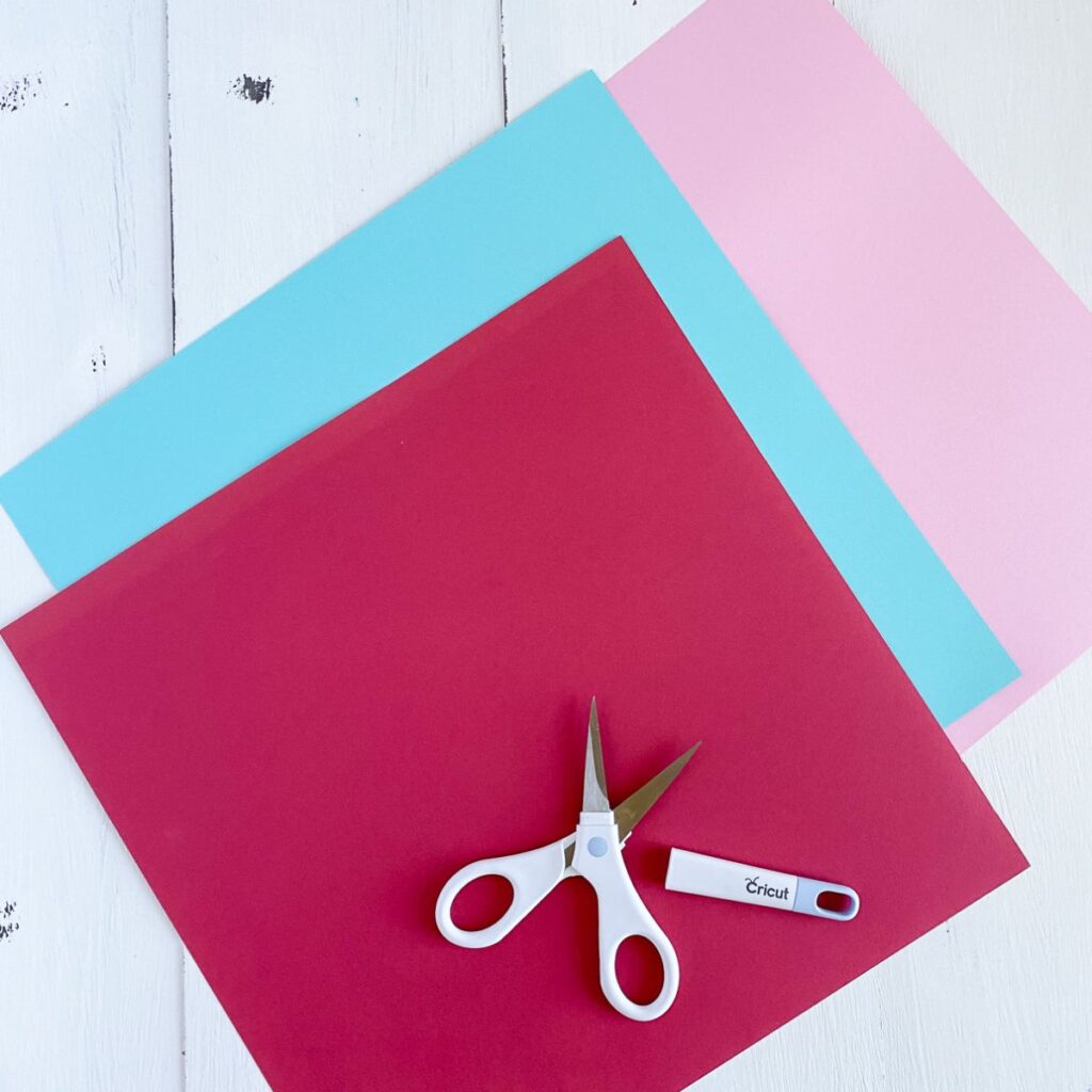 colored cardstock and scissors