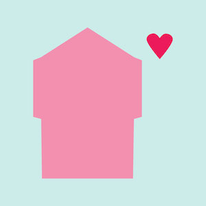 pink envelope shape and heart